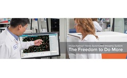 ImageXpress Nano Automated Imaging System and CellReporterXpress Image Acquisition and Analysis Software.